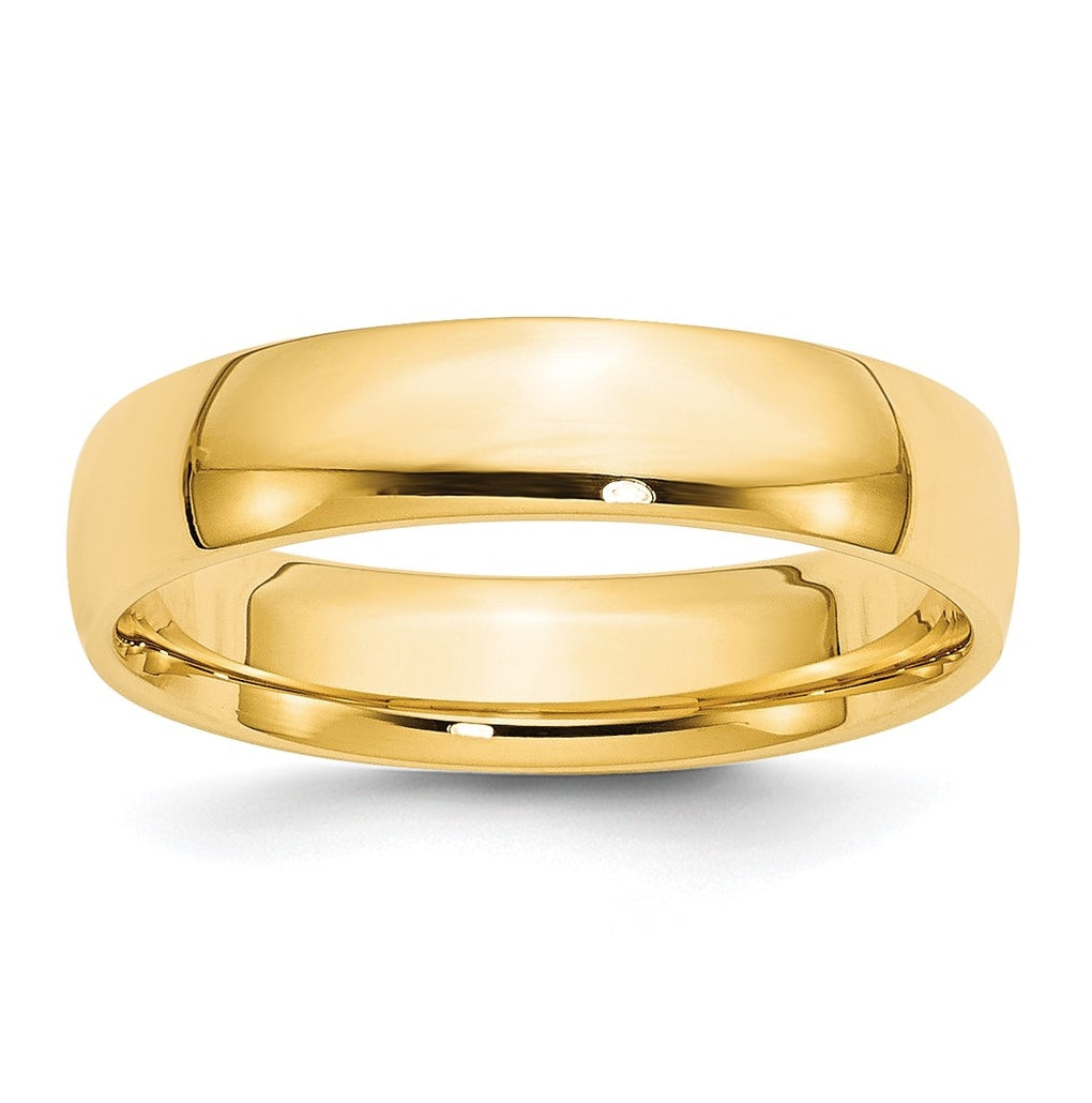 10k Yellow Or White Gold Lightweight Comfort Fit Wedding Band