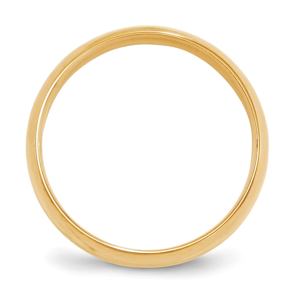 10k Yellow Or White Gold Lightweight Comfort Fit Wedding Band