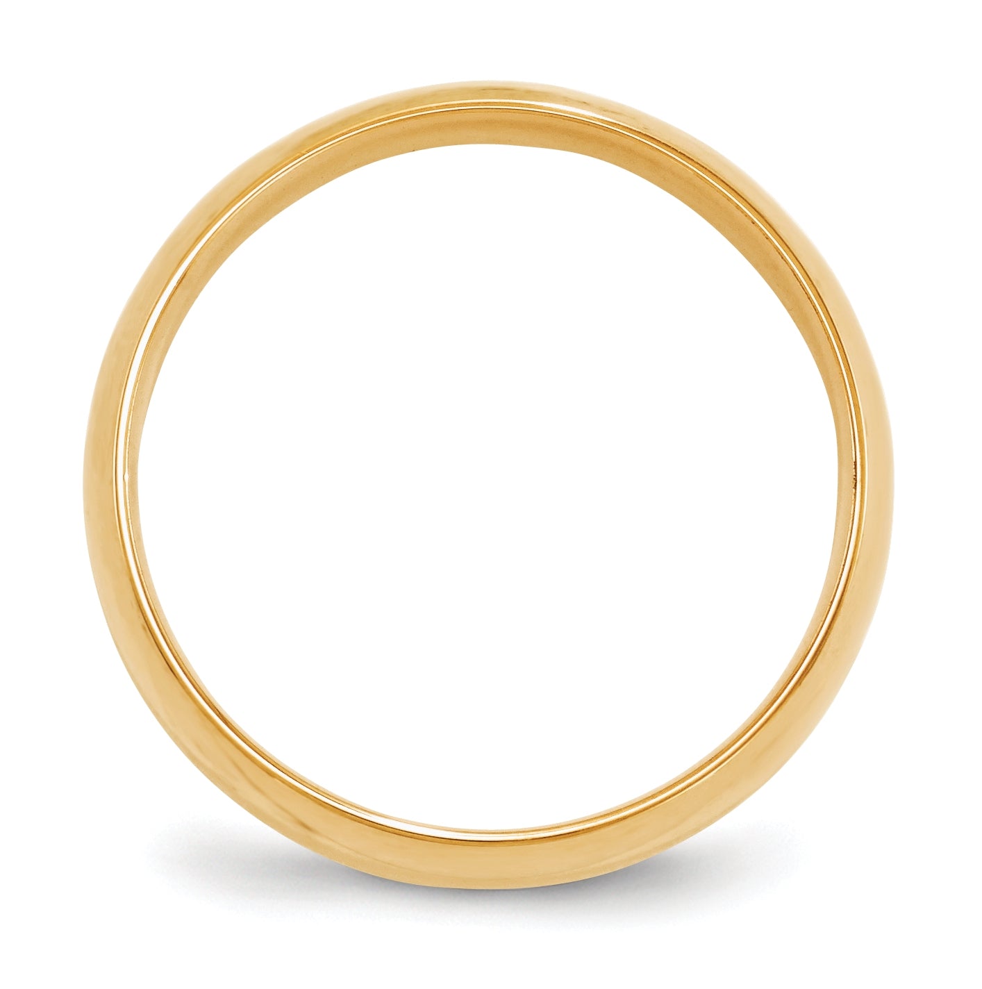 10k Yellow Gold 6mm Lightweight Comfort Fit Wedding Band Size 4.5