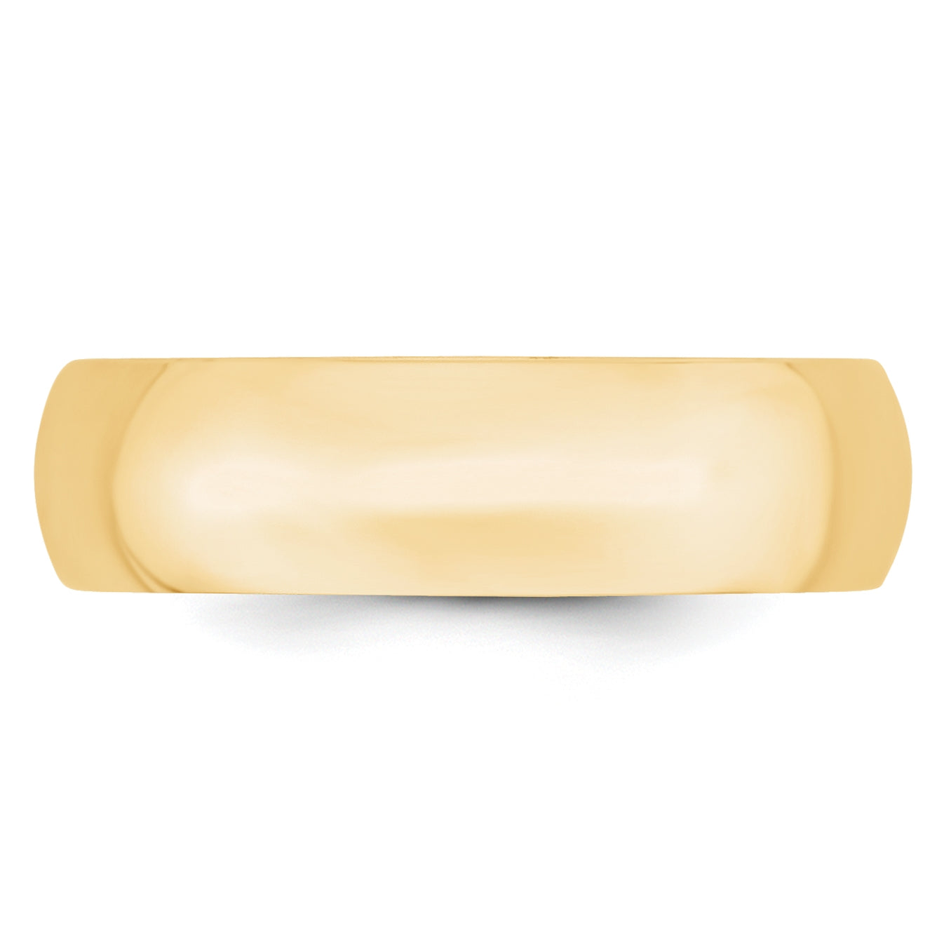 10k Yellow Gold 6mm Lightweight Comfort Fit Wedding Band Size 5
