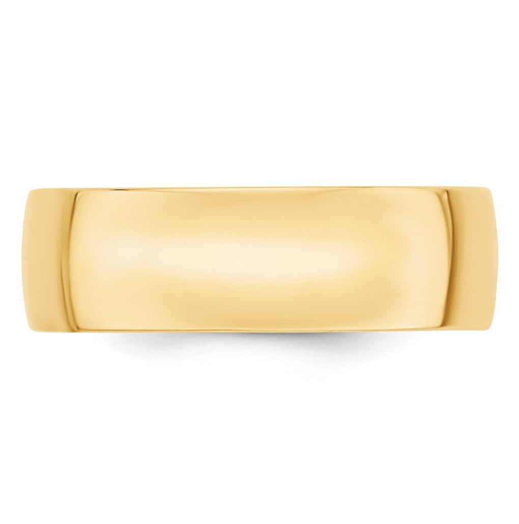 10k Yellow Or White Gold Lightweight Comfort Fit Wedding Band