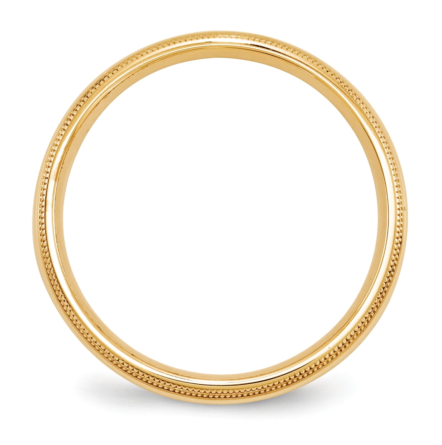 10k Yellow Gold 5mm Double Milgrain Comfort Fit Wedding Band Size 4