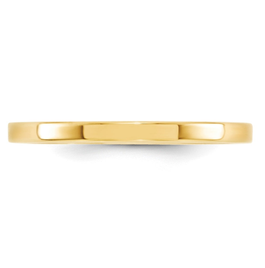 10K Yellow Or White Gold Standard Weight Flat Comfort Fit Wedding Band