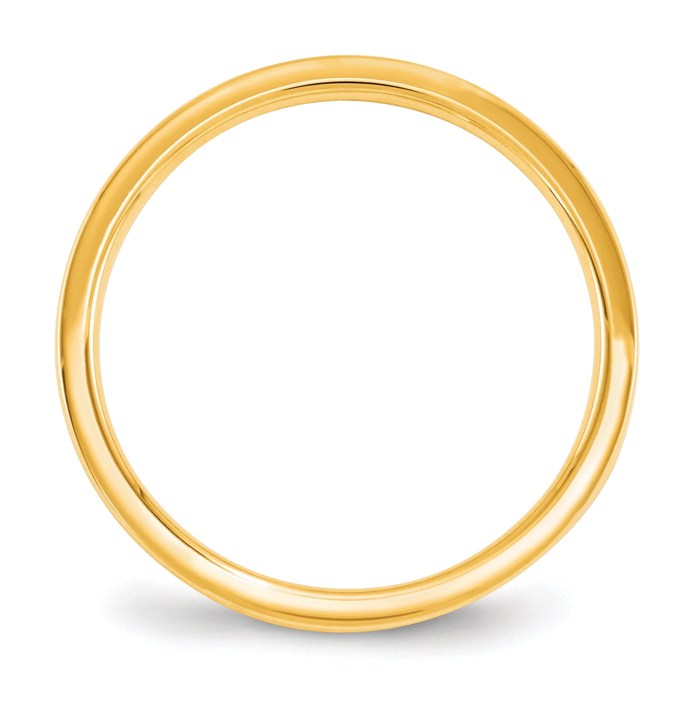 10k Yellow Gold 2.5mm Standard Weight Flat Comfort Fit Wedding Band Size 4