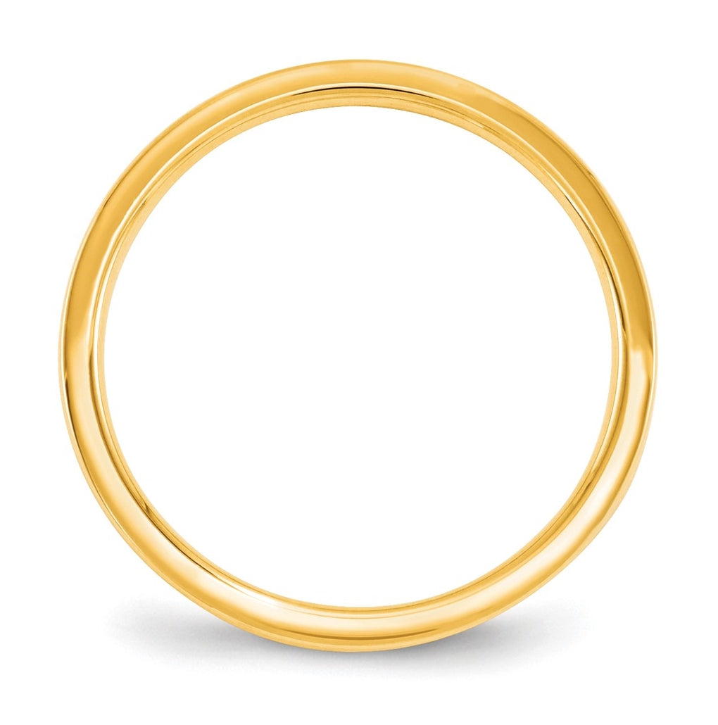 10K Yellow Or White Gold Standard Weight Flat Comfort Fit Wedding Band