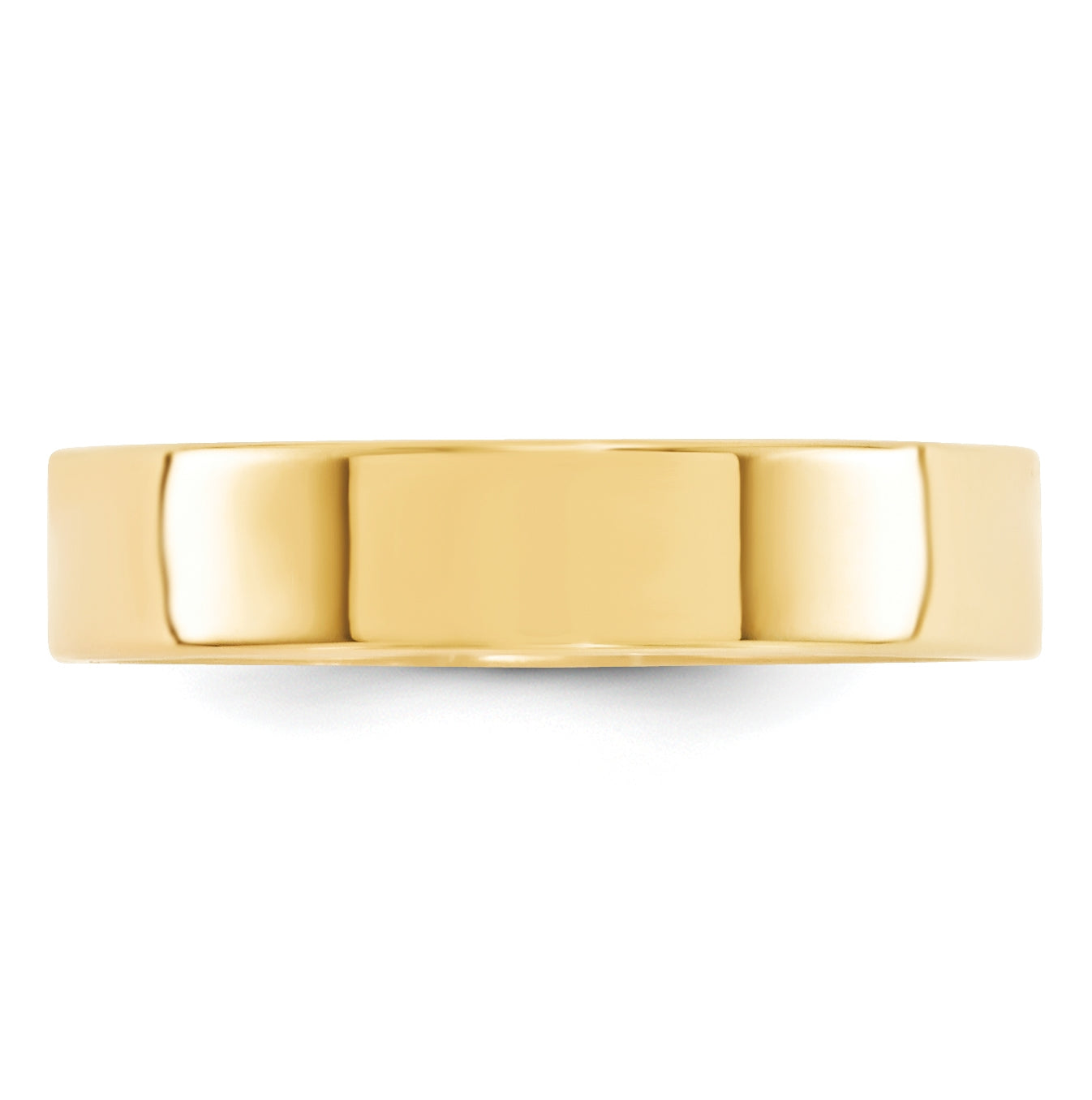 10k Yellow Gold 5mm Standard Weight Flat Comfort Fit Wedding Band Size 5.5