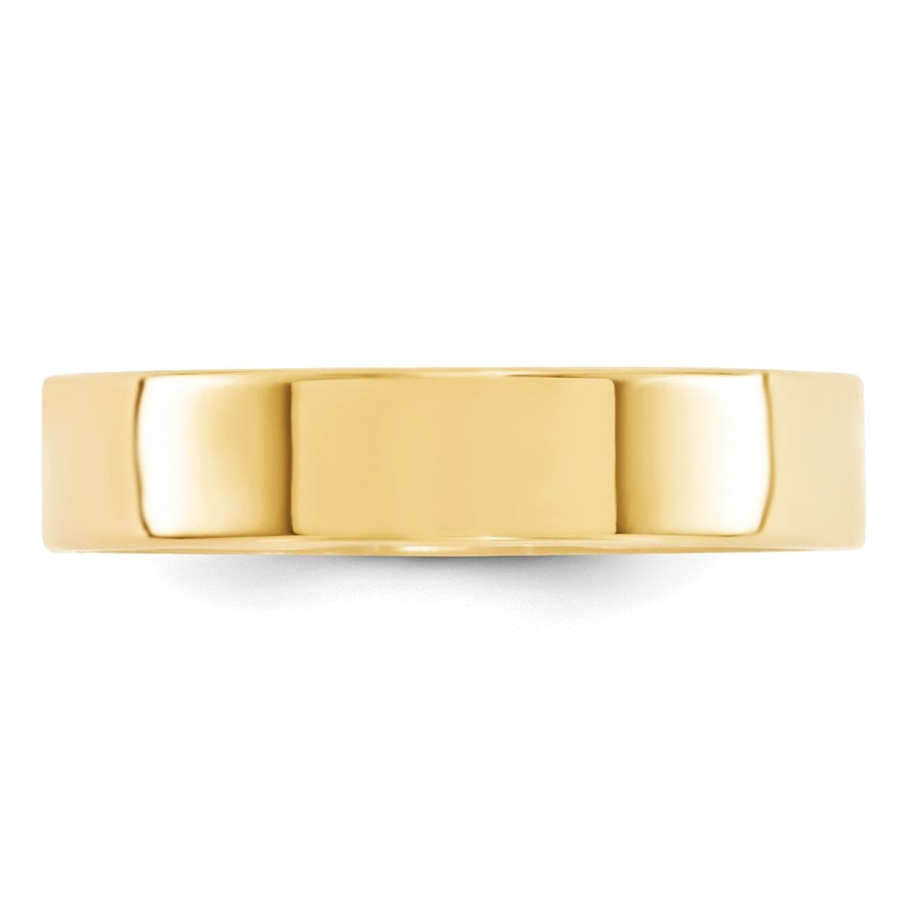 10K Yellow Or White Gold Standard Weight Flat Comfort Fit Wedding Band