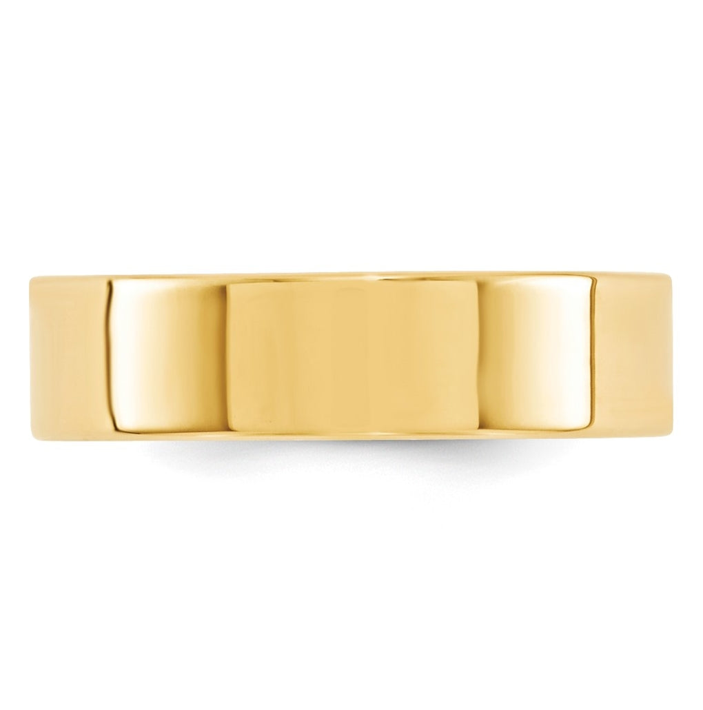 10K Yellow Or White Gold Standard Weight Flat Comfort Fit Wedding Band