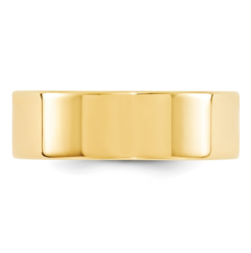 10K Yellow Or White Gold Standard Weight Flat Comfort Fit Wedding Band
