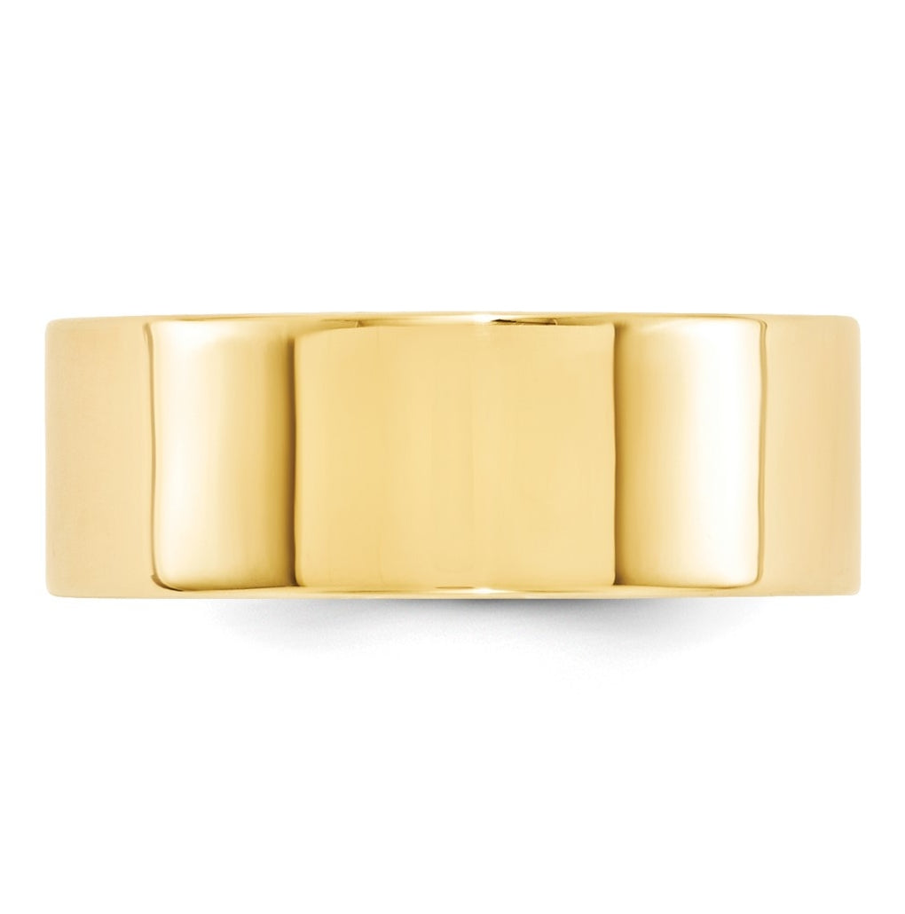 10K Yellow Or White Gold Standard Weight Flat Comfort Fit Wedding Band