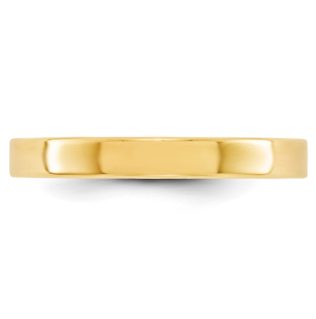 10k Yellow Or White Or Rose Gold Lightweight Flat Wedding Band
