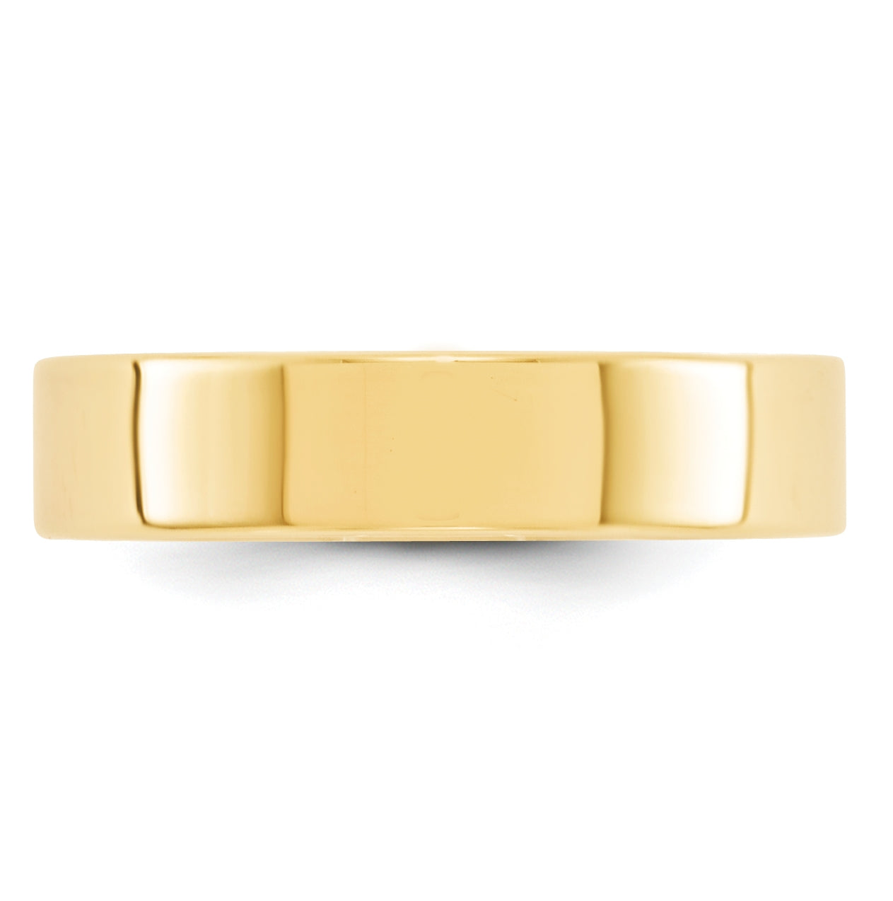 10k Yellow Gold 5mm Lightweight Flat Wedding Band Size 5