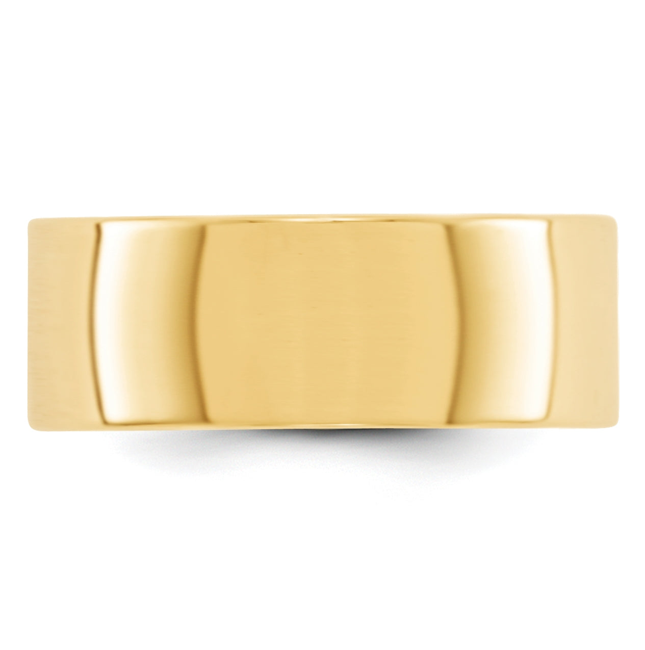 10k Yellow Gold 8mm Lightweight Flat Wedding Band Size 5
