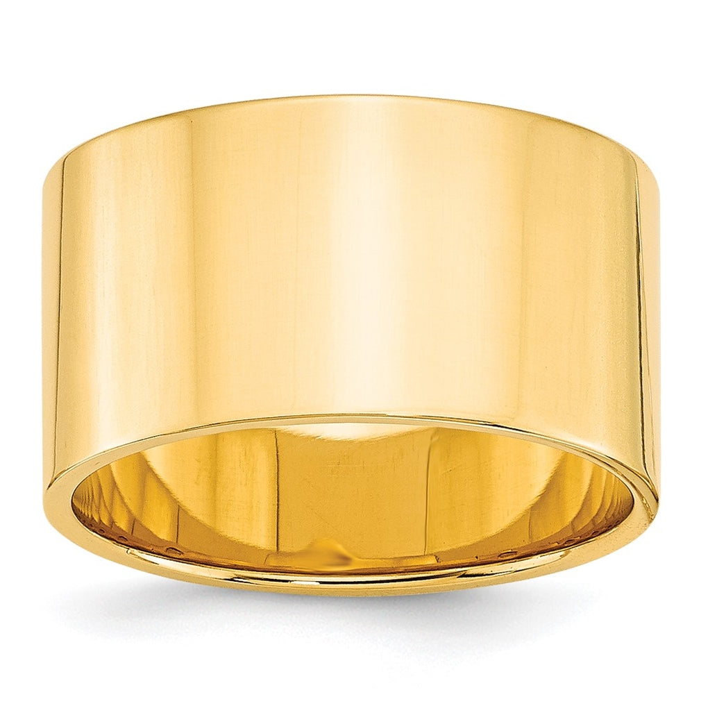 10k Yellow Or White Or Rose Gold Lightweight Flat Wedding Band
