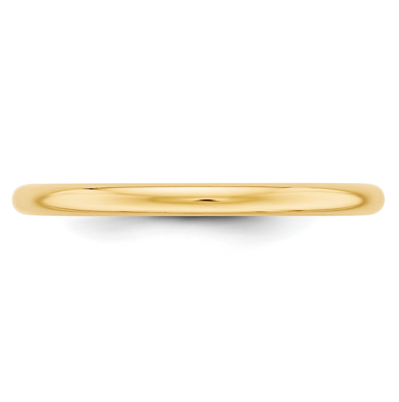 10k Yellow Or White Gold Half Round Wedding Band