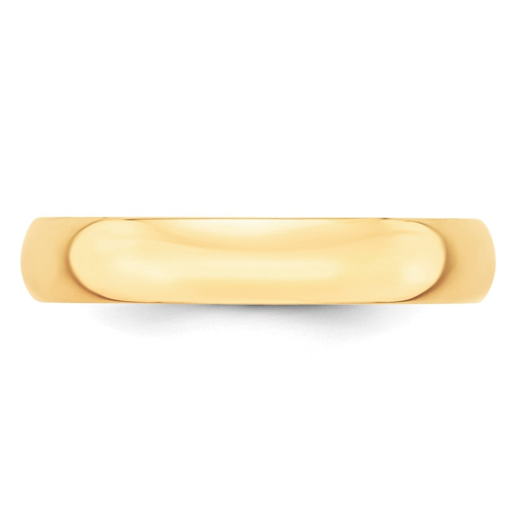 10k Yellow Or White Or Rose Gold Lightweight Half Round Wedding Band