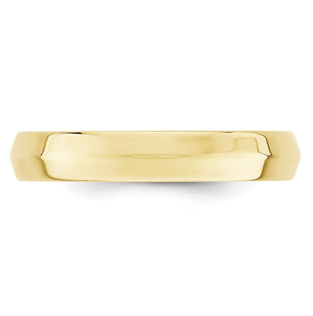 10k Yellow Gold 2.5mm Knife Edge Comfort Fit Wedding Band Size 4