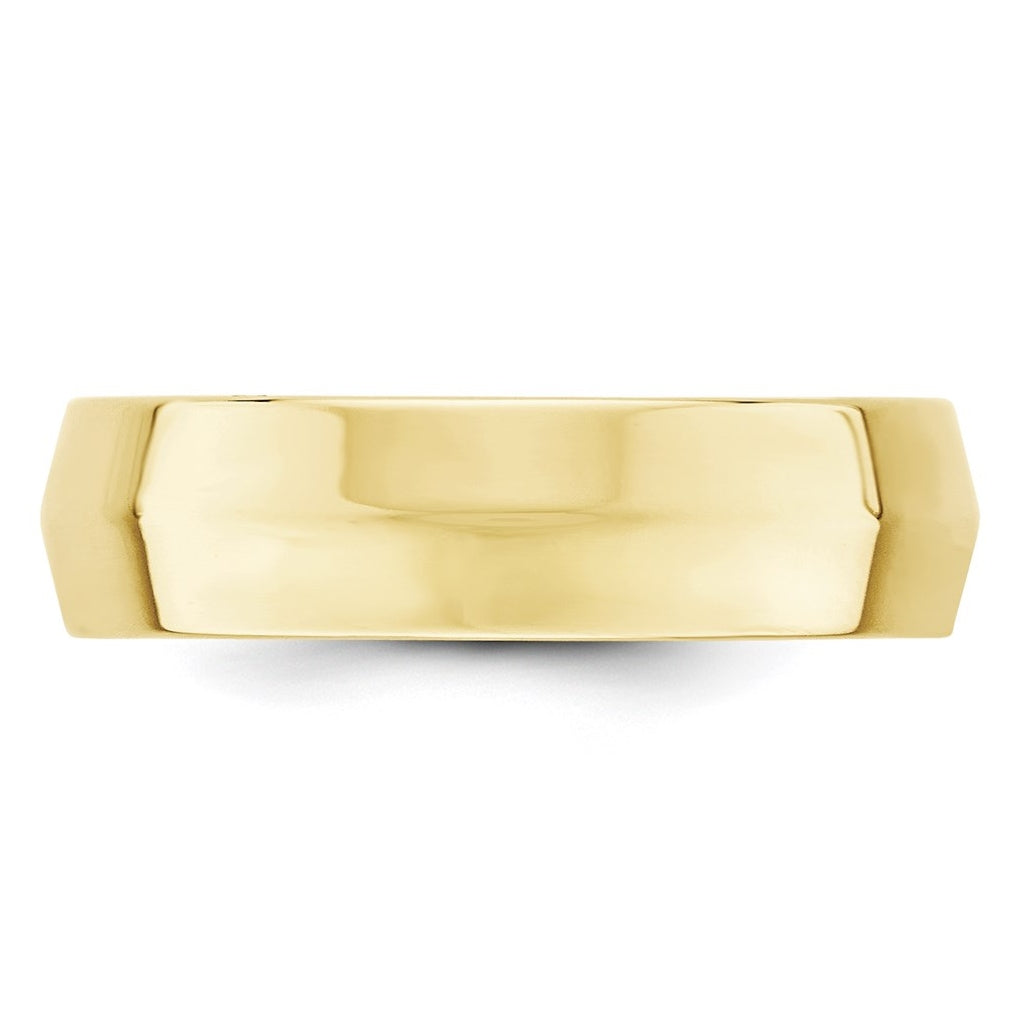 10k Yellow Gold 2.5mm Knife Edge Comfort Fit Wedding Band Size 4