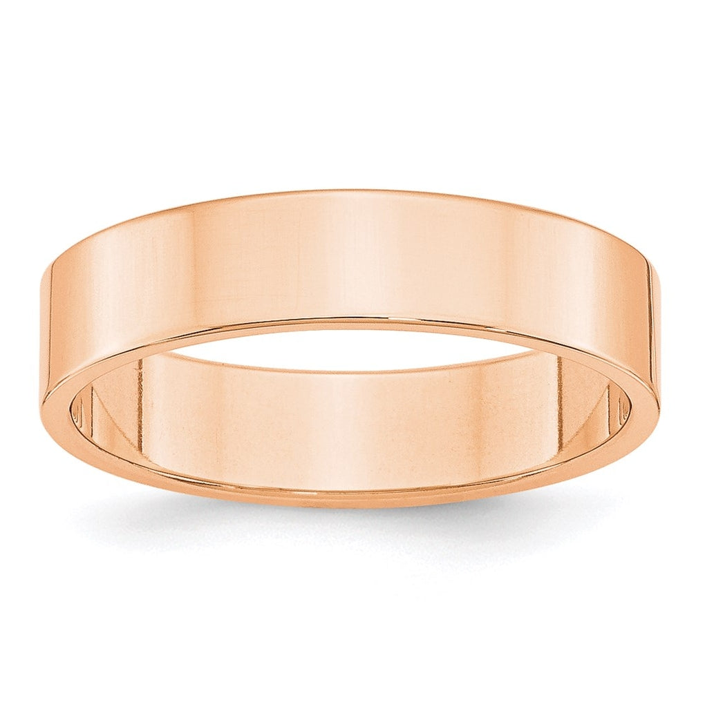 10k Yellow Or White Or Rose Gold Lightweight Flat Wedding Band