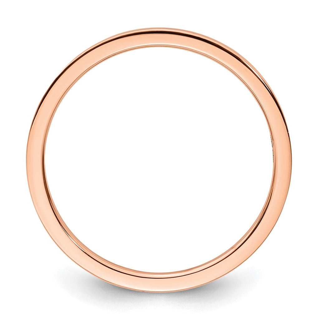 10k Yellow Or White Or Rose Gold 1.2mm Flat Polished Stackable Band