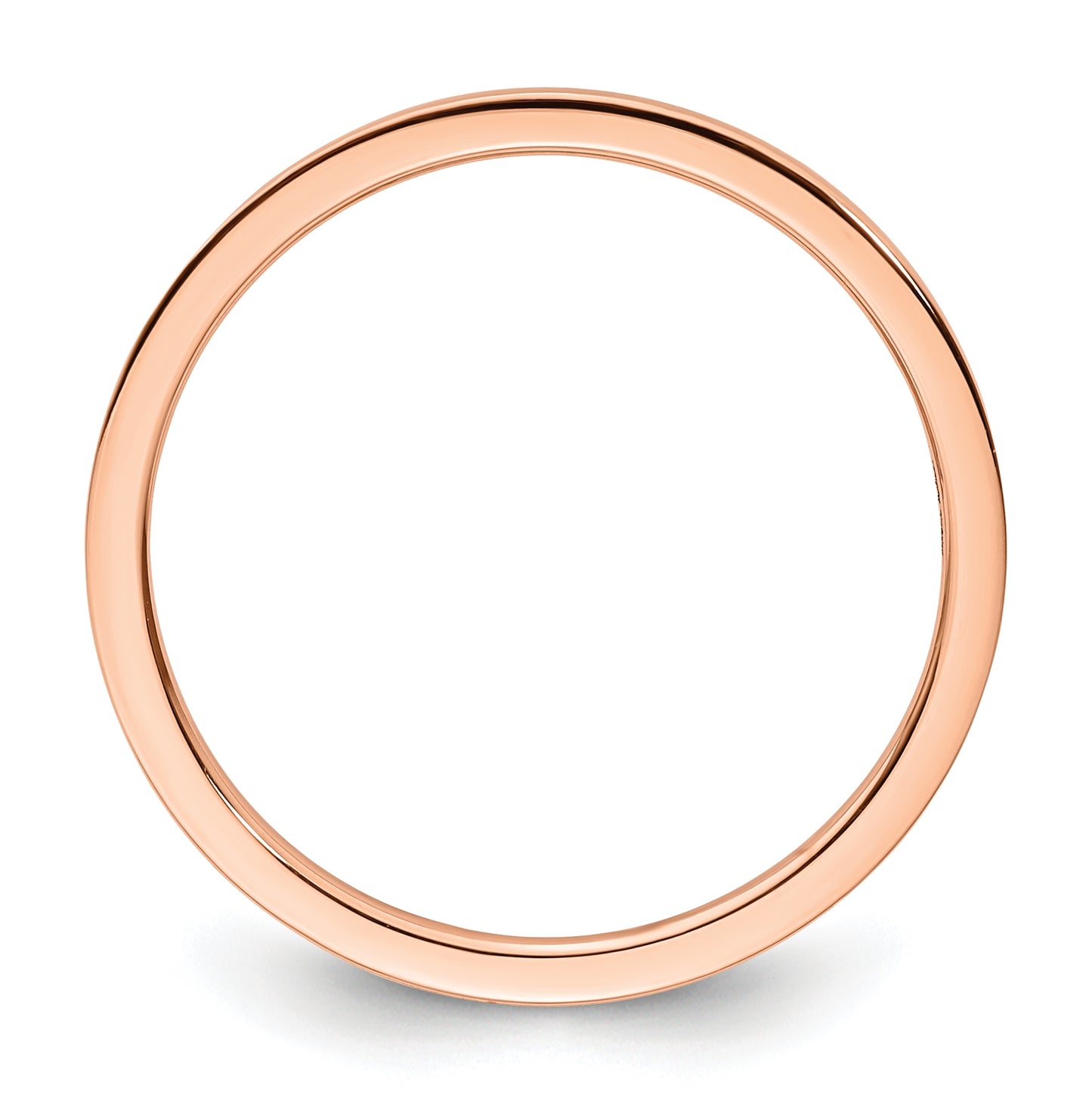 10K Rose Gold 1.2mm Flat Polished Stackable Band Size 5