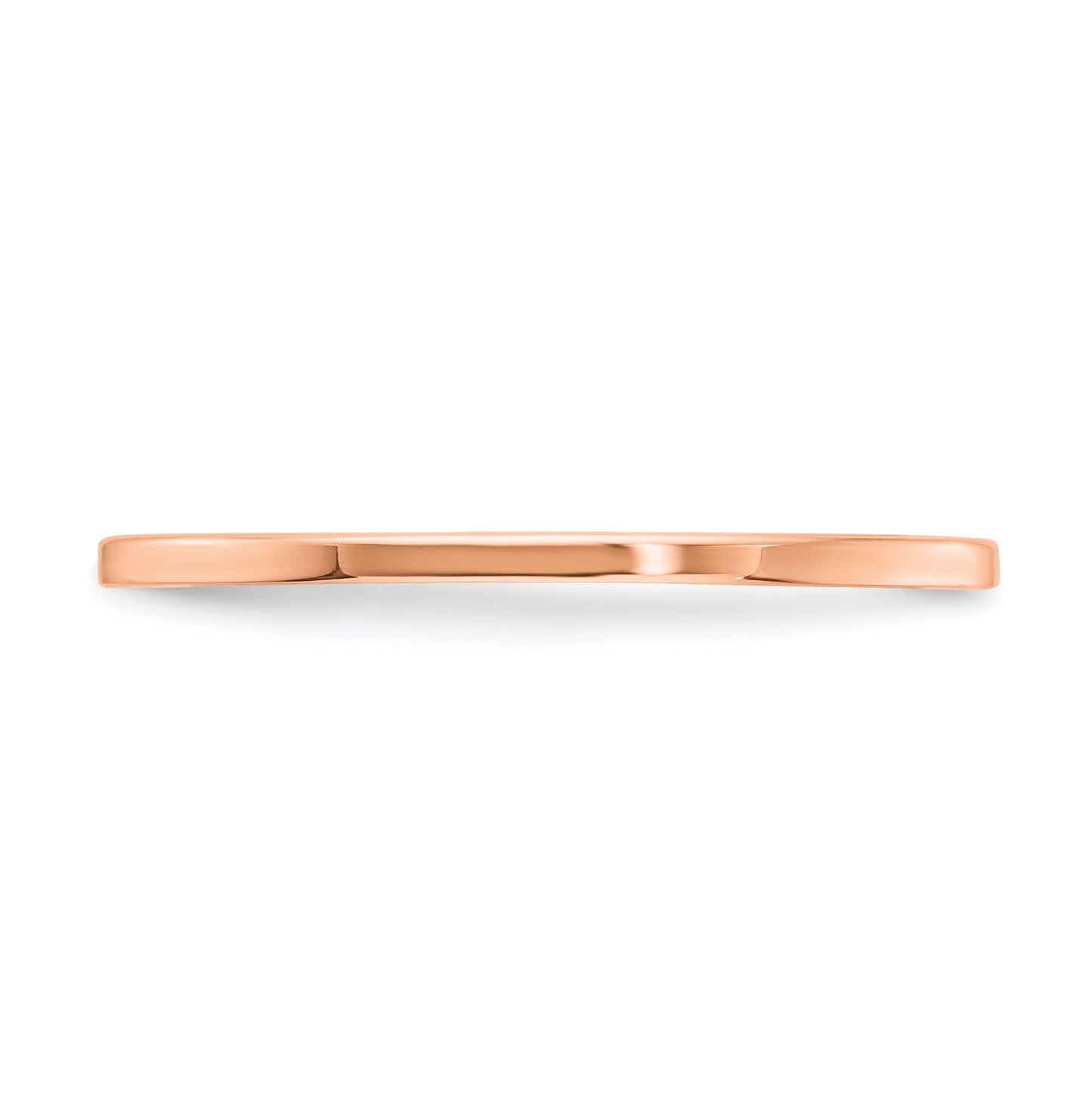 10K Rose Gold 1.2mm Flat Polished Stackable Band Size 5.5
