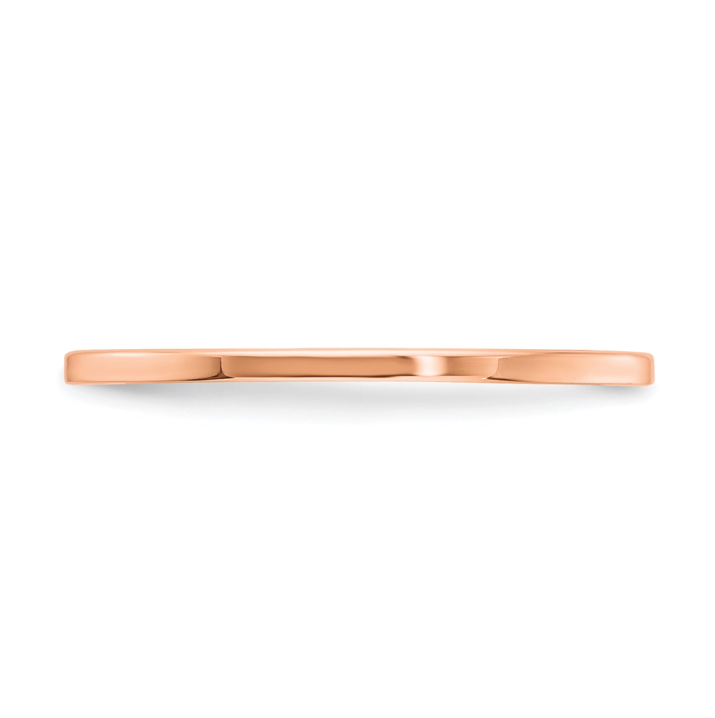 10k Yellow Or White Or Rose Gold 1.2mm Flat Polished Stackable Band