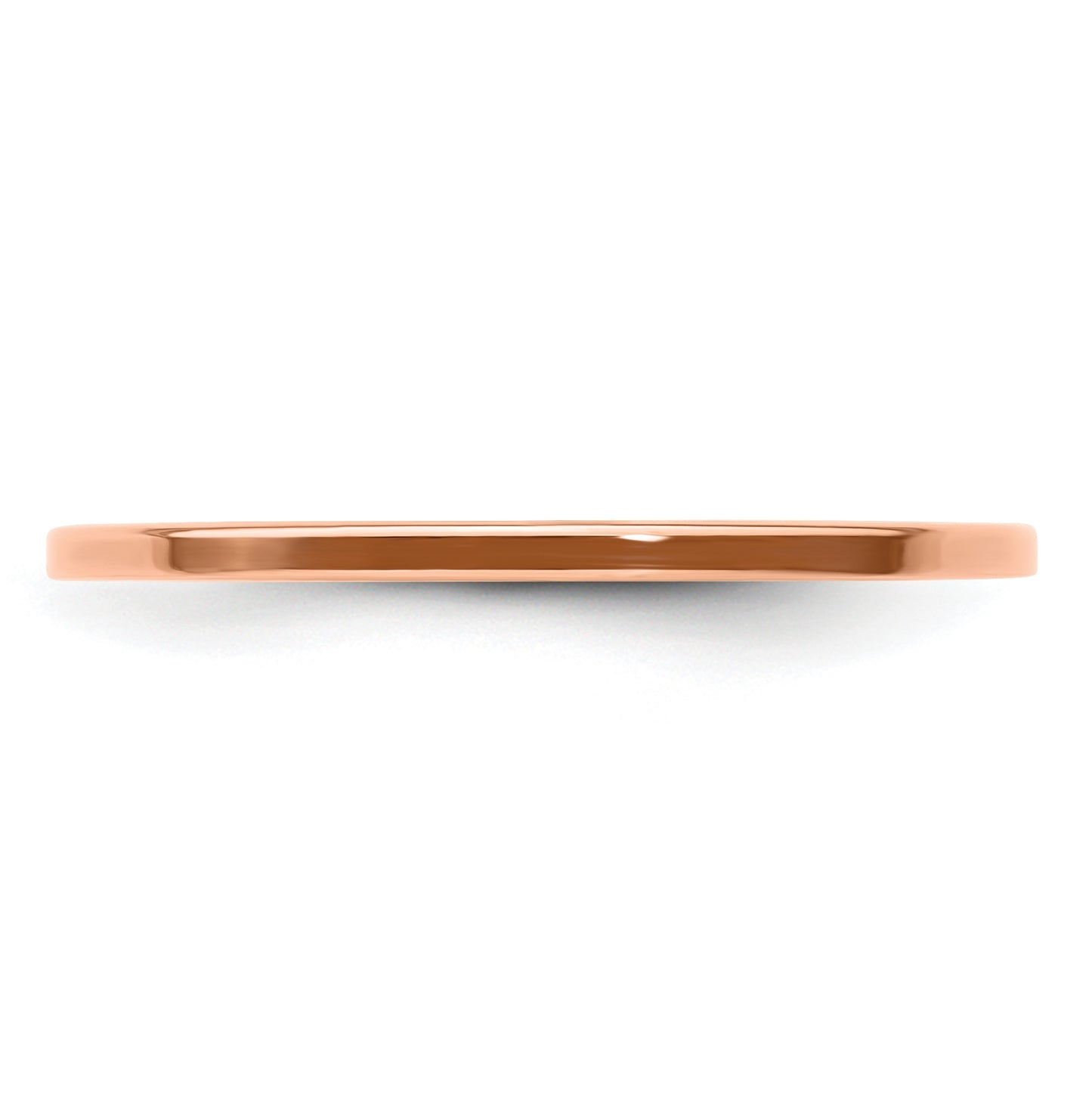 10K Rose Gold 1.2mm Flat Polished Stackable Band Size 5.5