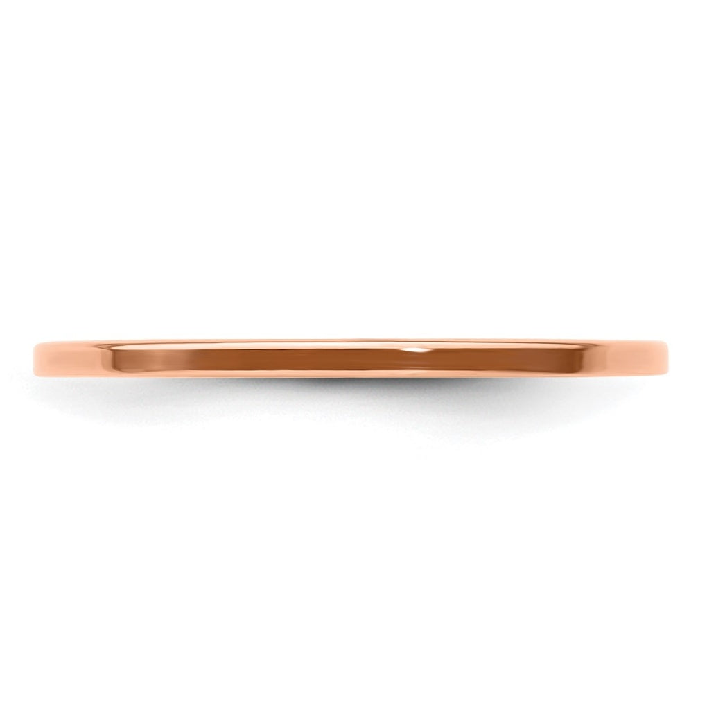 10k Yellow Or White Or Rose Gold 1.2mm Flat Polished Stackable Band