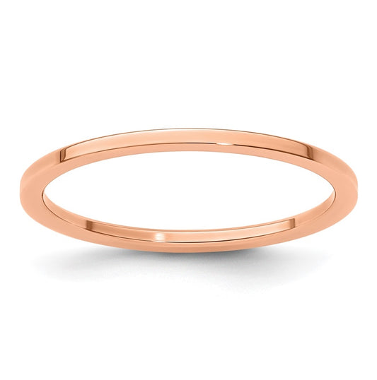 10K Rose Gold 1.2mm Flat Polished Stackable Band Size 5.5