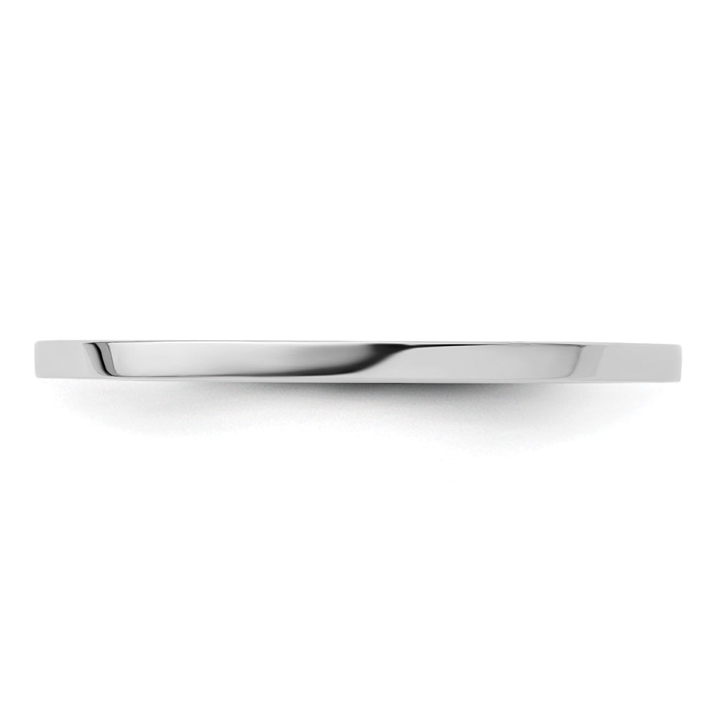 10k Yellow Or White Or Rose Gold 1.2mm Flat Polished Stackable Band