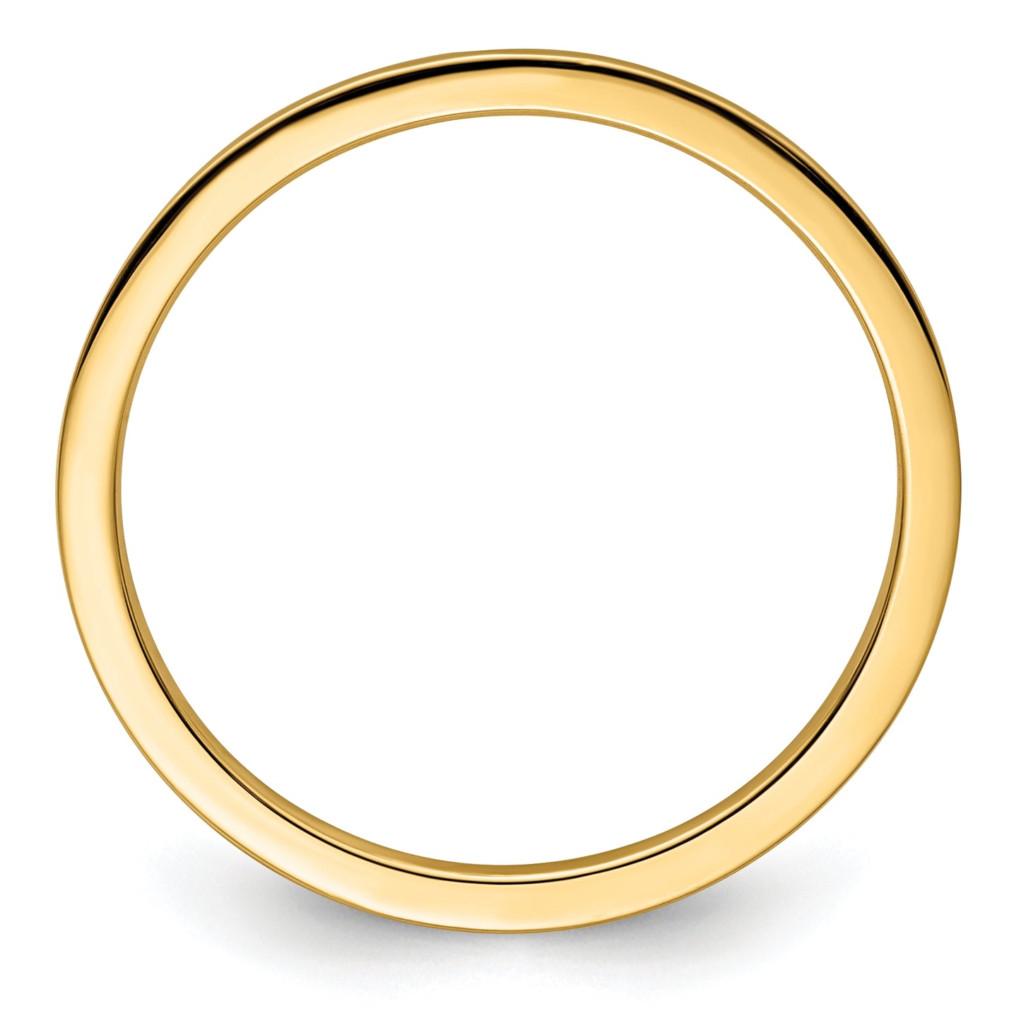 10K Yellow Gold 1.2mm Flat Polished Stackable Band Size 4