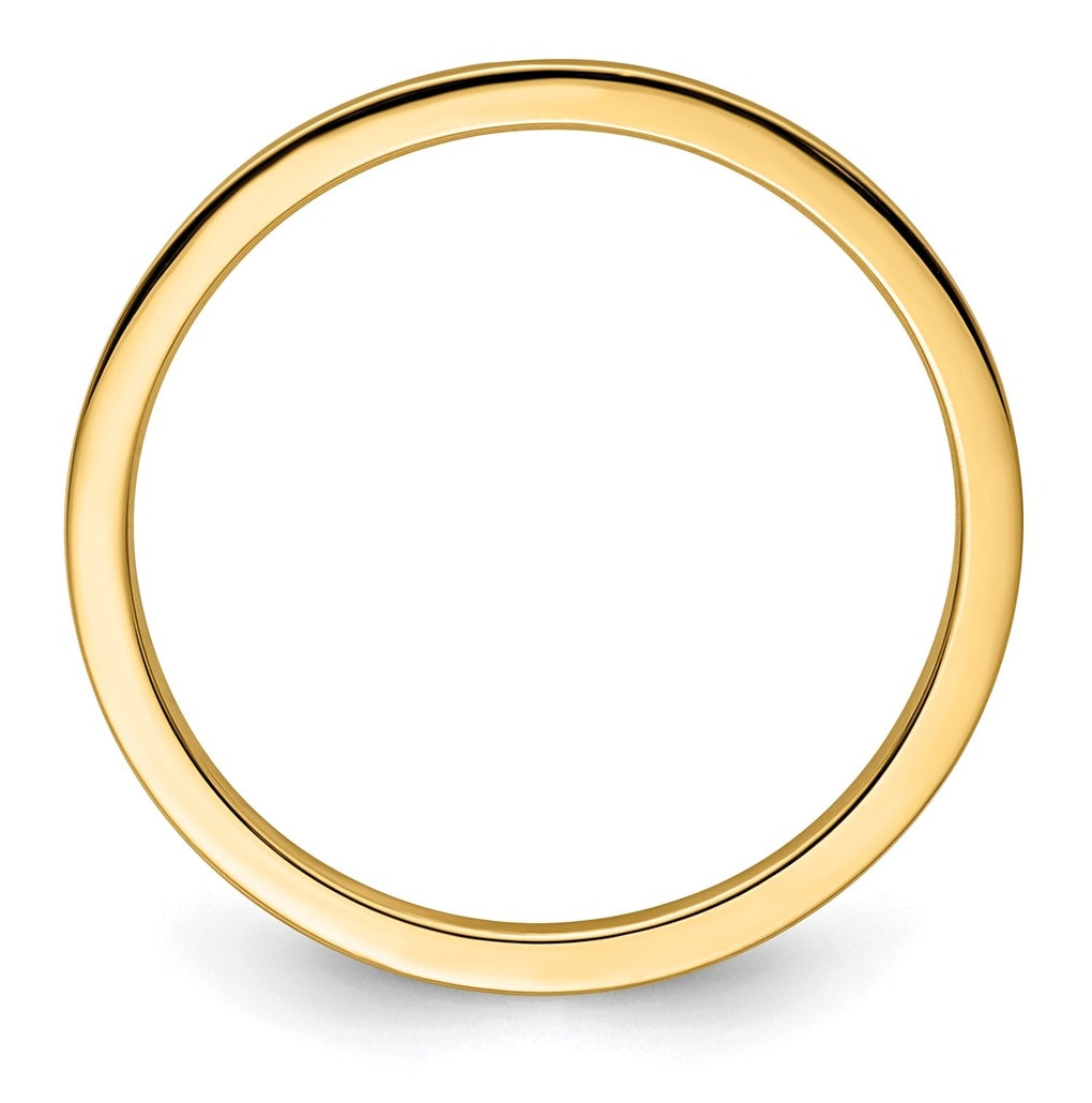 10k Yellow Or White Or Rose Gold 1.2mm Flat Polished Stackable Band