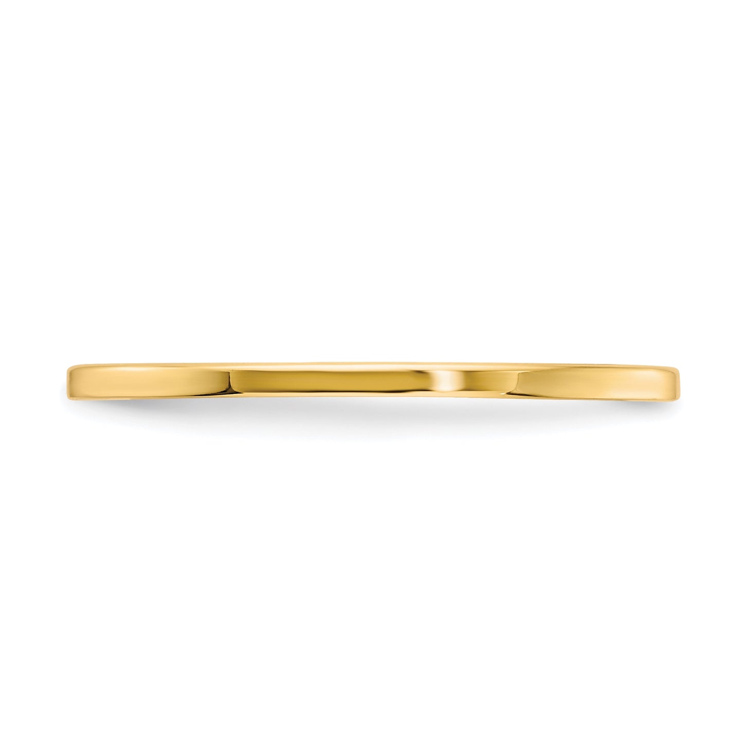 10K Yellow Gold 1.2mm Flat Polished Stackable Band Size 5