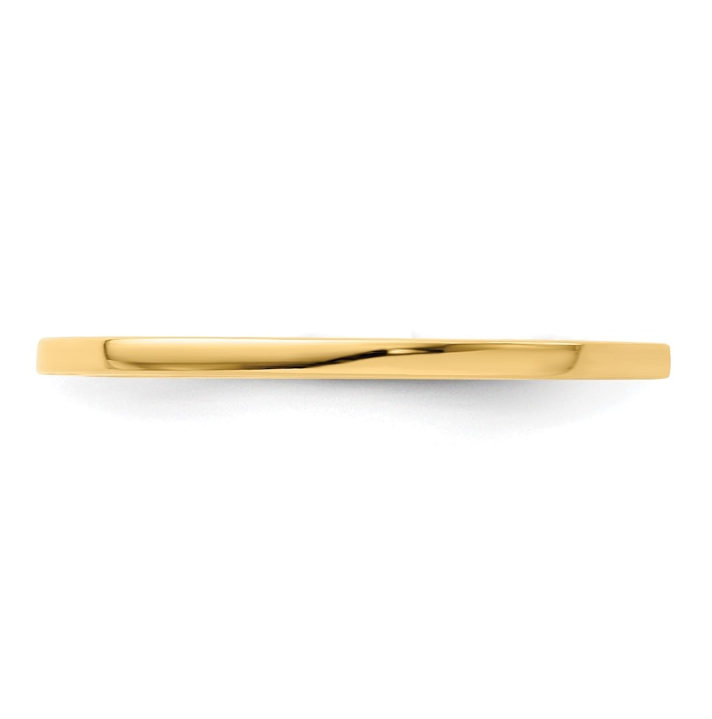 10k Yellow Or White Or Rose Gold 1.2mm Flat Polished Stackable Band