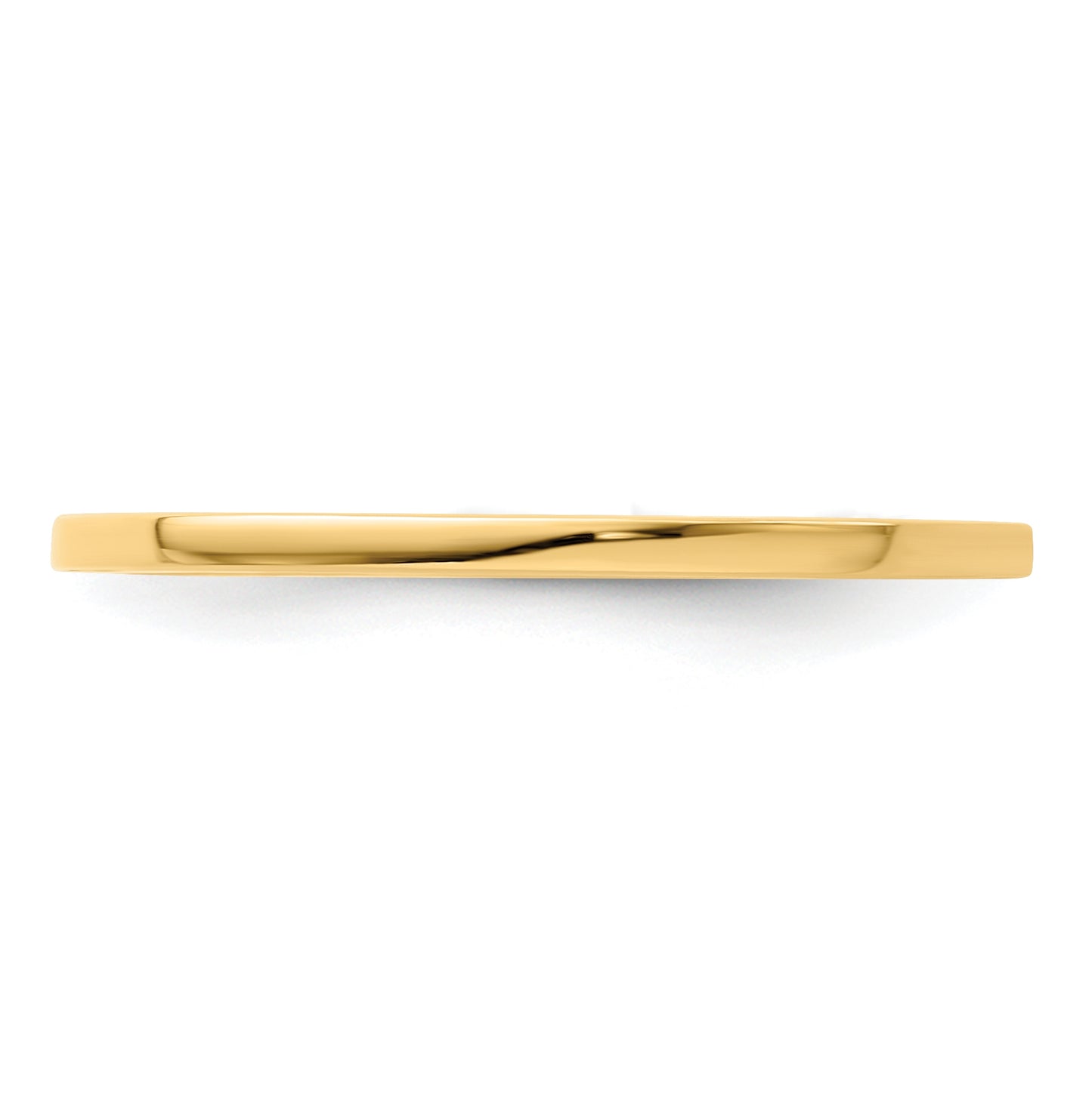 10K Yellow Gold 1.2mm Flat Polished Stackable Band Size 5