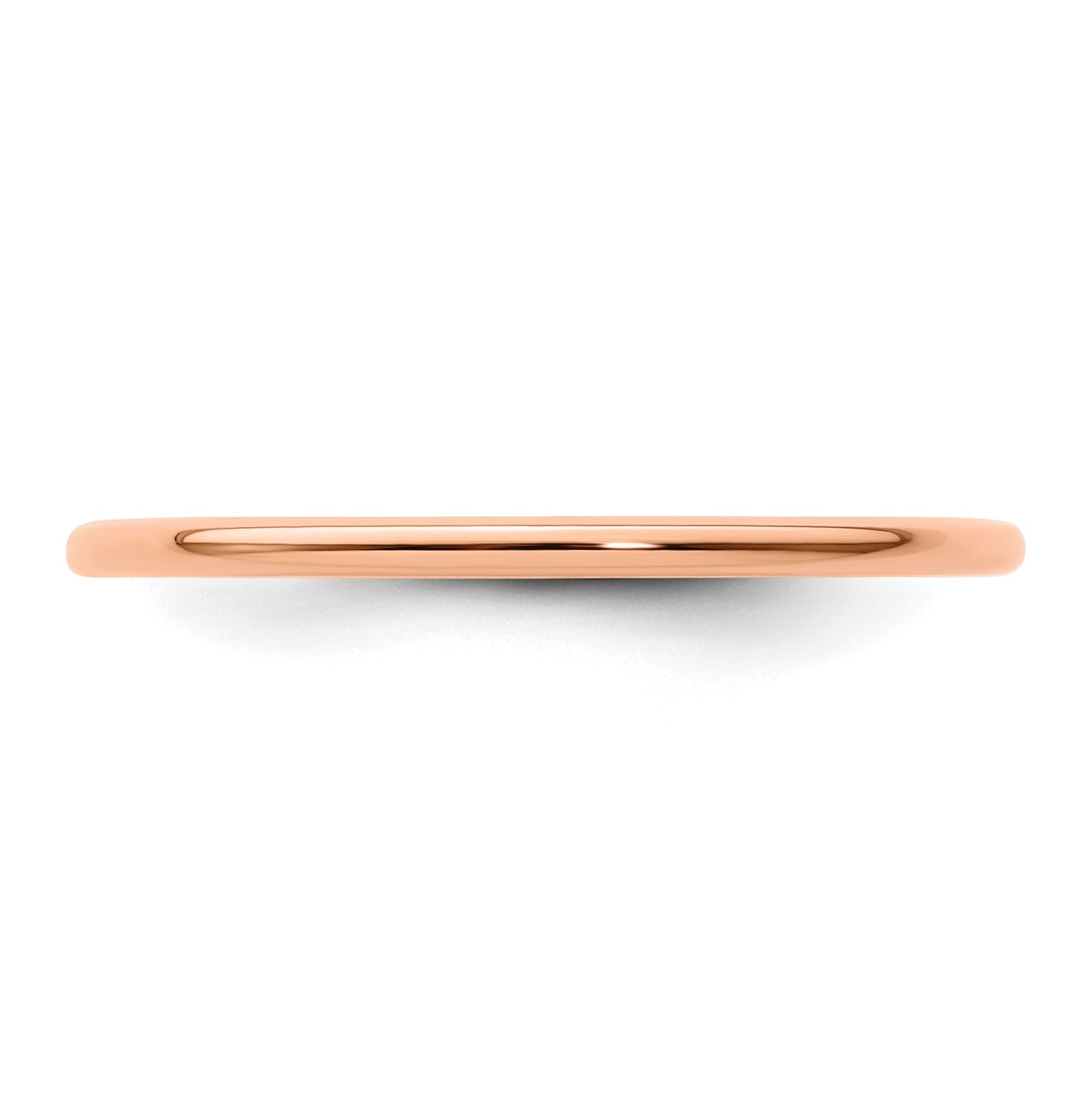 10K Rose Gold 1.2mm Half Round Polished Stackable Band Size 5.5