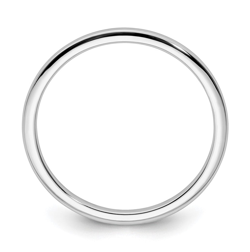 10K Yellow Or White Or Rose Gold Half Round Polished Stackable Band