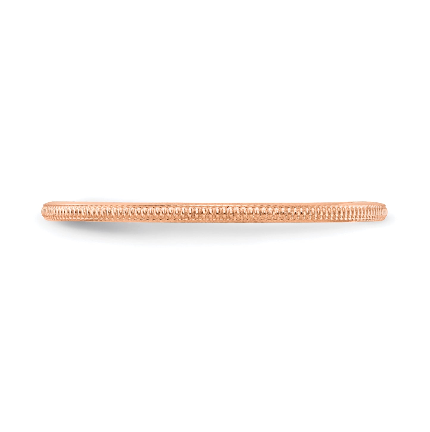 10k Yellow Or White Or Rose Gold 1.2mm Milgrain Stackable Band