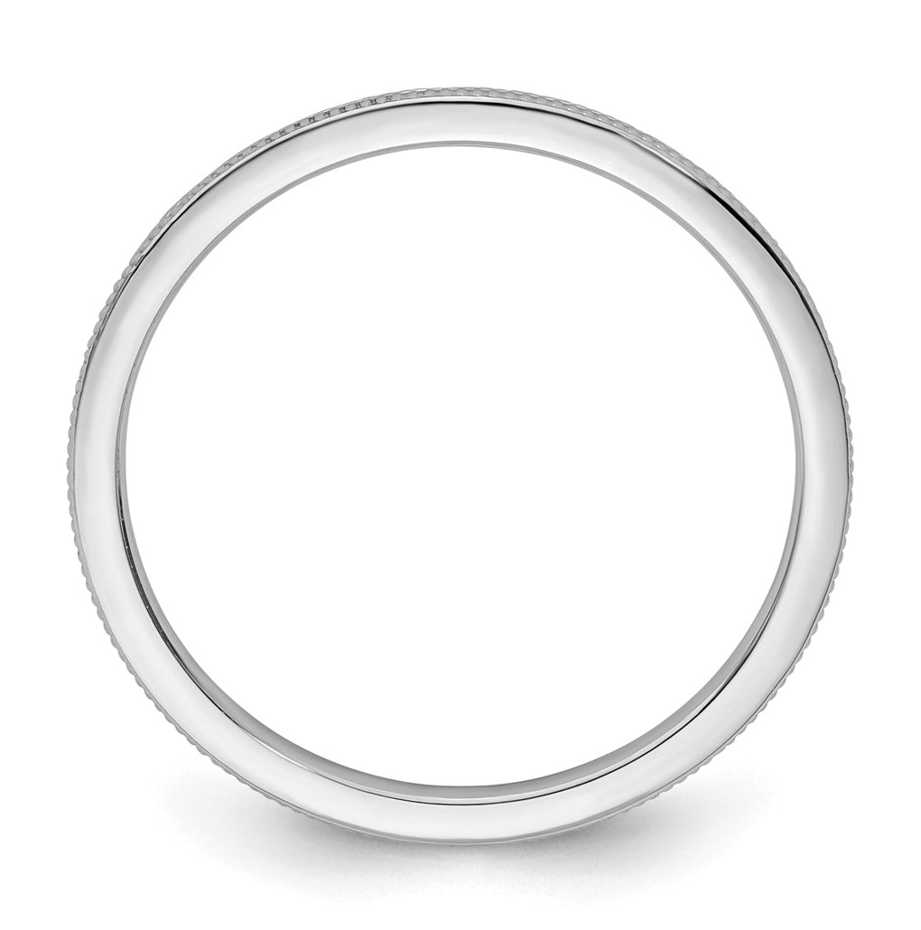 10k Yellow Or White Or Rose Gold 1.2mm Milgrain Stackable Band