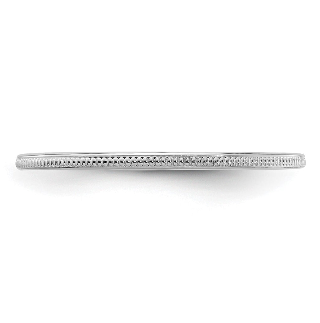 10k Yellow Or White Or Rose Gold 1.2mm Milgrain Stackable Band