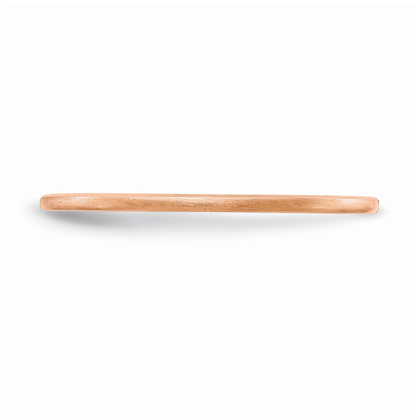 10K Rose Gold 1.2mm Half Round Satin Stackable Band Size 5