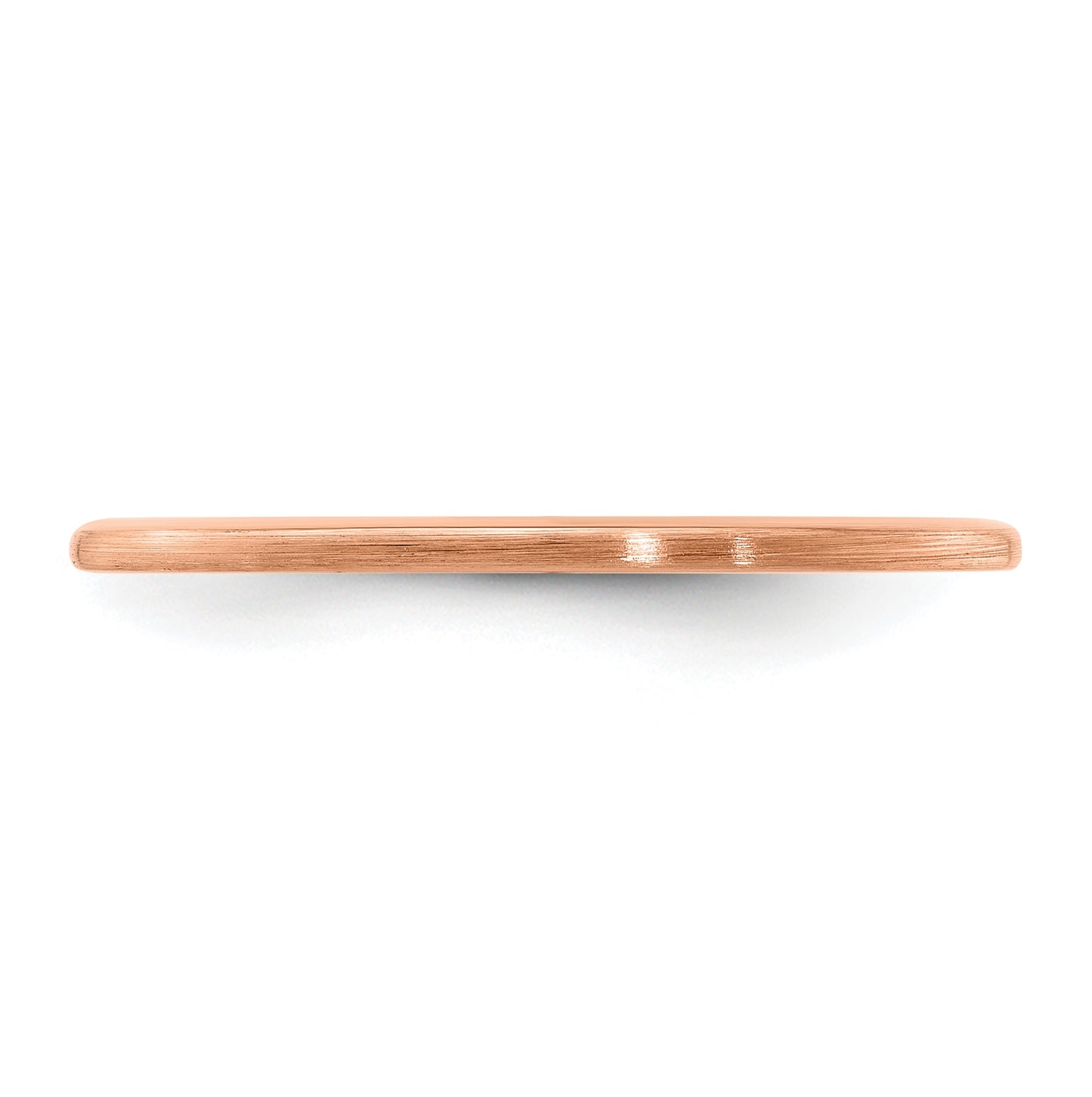 10K Rose Gold 1.2mm Half Round Satin Stackable Band Size 5