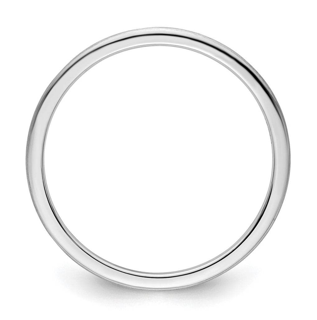 10K Yellow Or White Or Rose Gold 1.2mm Half Round Satin Stackable Band Size 4.5