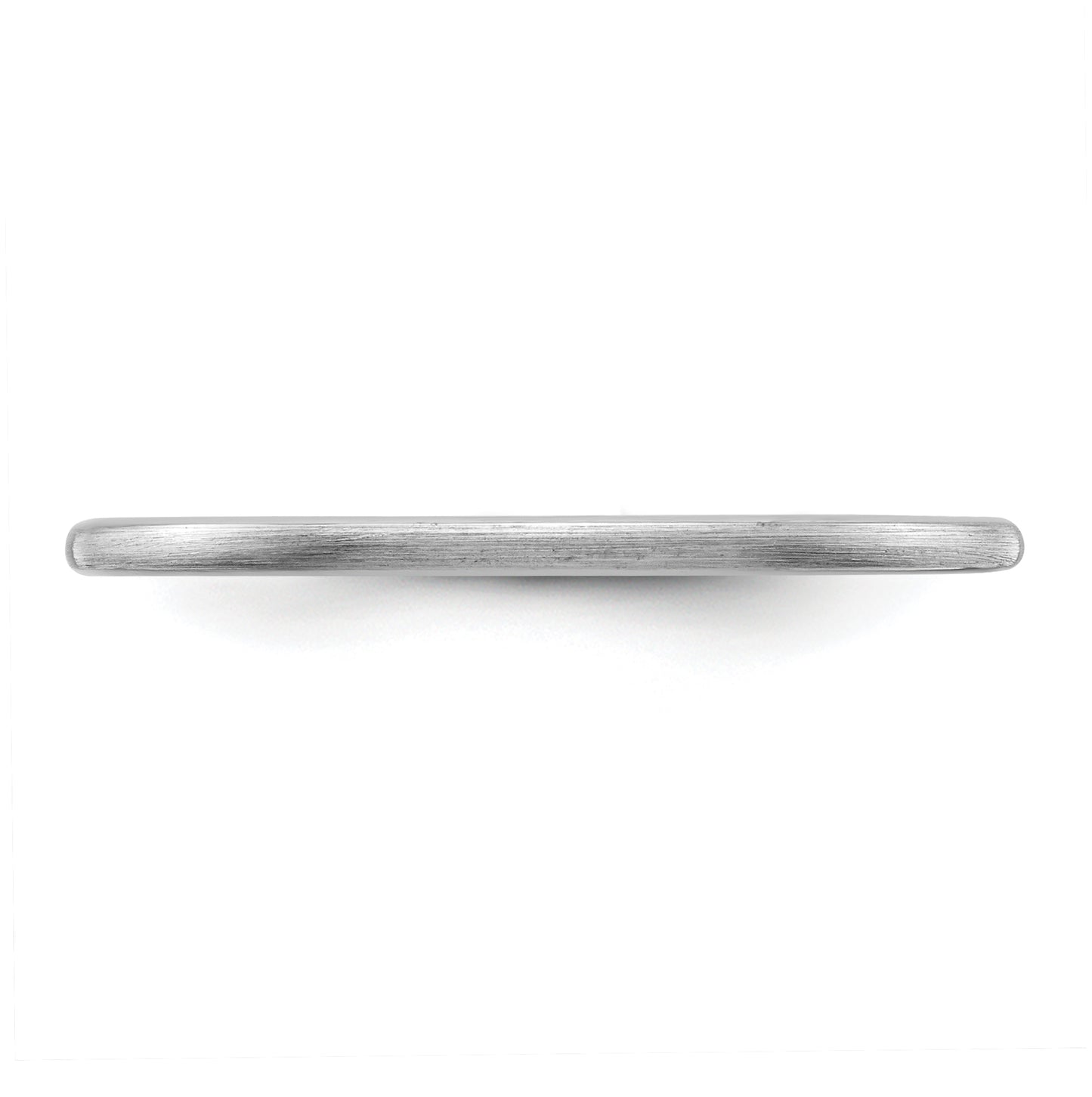 10K White Gold 1.2mm Half Round Satin Stackable Band Size 5