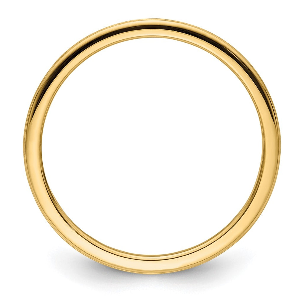 10K Yellow Or White Or Rose Gold 1.2mm Half Round Satin Stackable Band Size 4.5