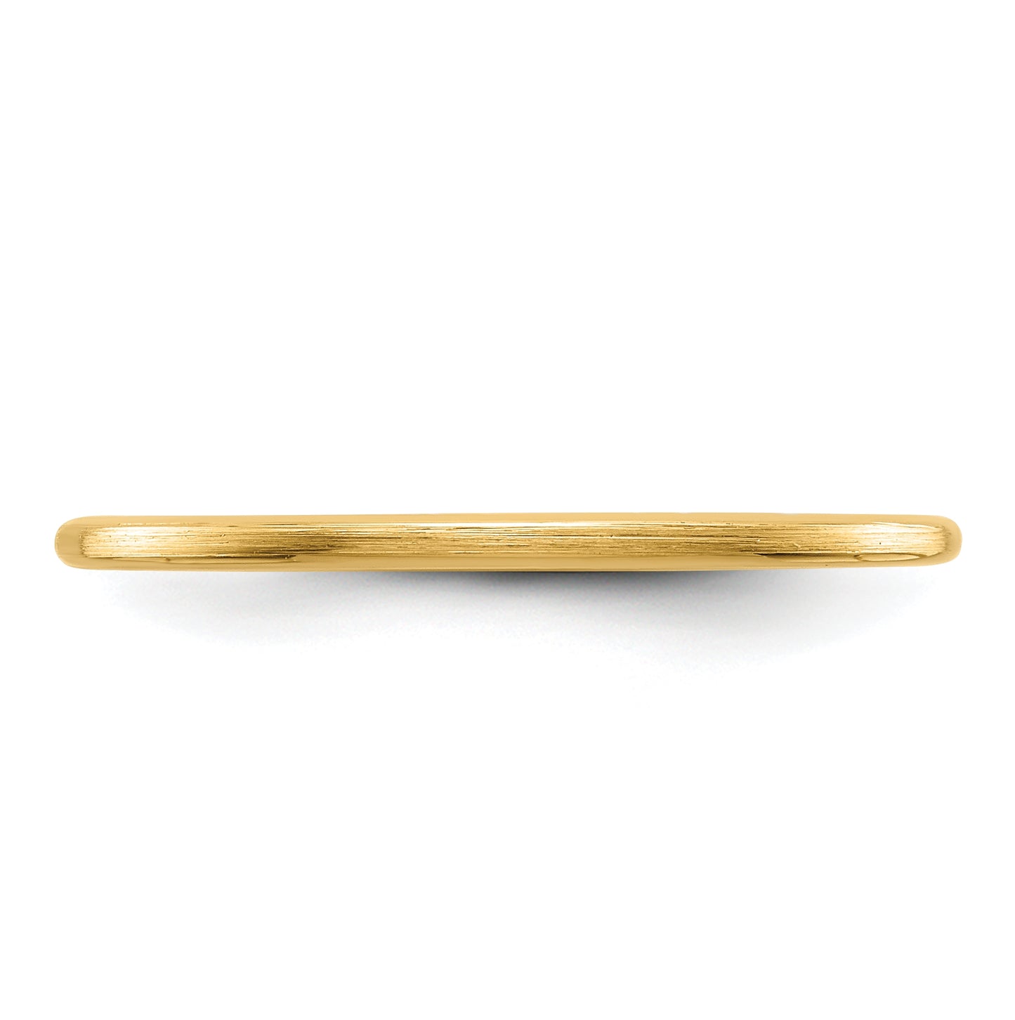 10K Yellow Gold 1.2mm Half Round Satin Stackable Band Size 5.5