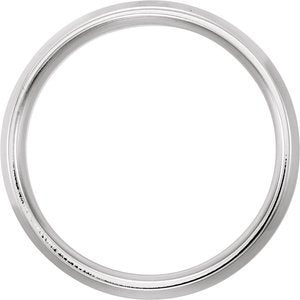14K Yellow Or White Or Rose Gold Beveled-Edge Comfort-Fit Flat Band
