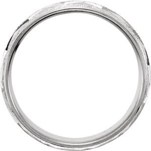 Sterling Silver 7 Mm Polished Design Band Size 5.5