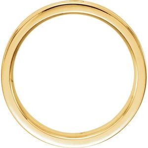 14K Yellow Gold 6 Mm Polished Grooved Band Size 12